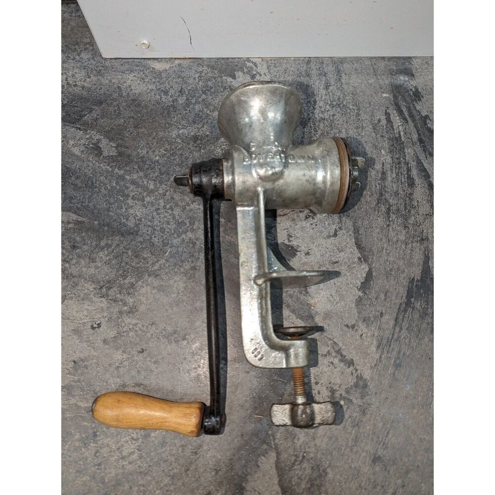 Vintage Keystone Meat Grinder No 10 Hand Crank‎ Table Mount Boyertown PA